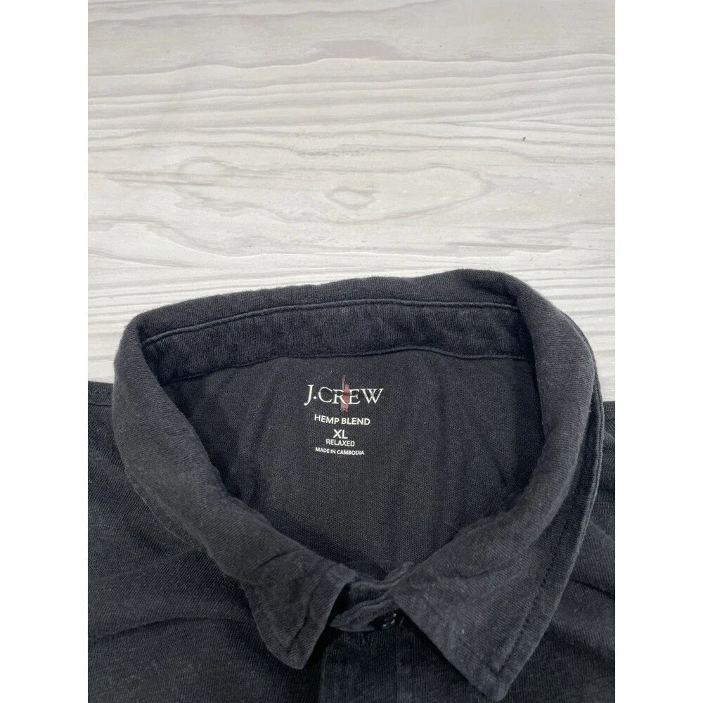J.Crew Hemp-organic cotton blend polo shirt Short Sleeve NWT Size XL
